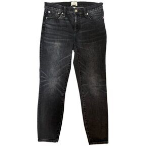 J.Crew 28 Petite Gray Charcoal Wash Denim 9” High Rise Toothpick - sold OUT